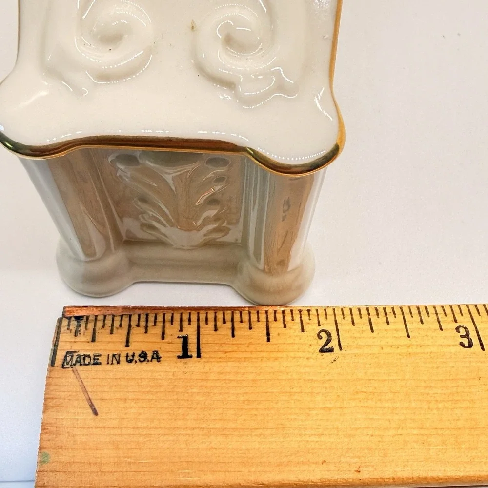 Lenox Grandmillennial French Country Mantel Clock Ivory Porcelain Vintage